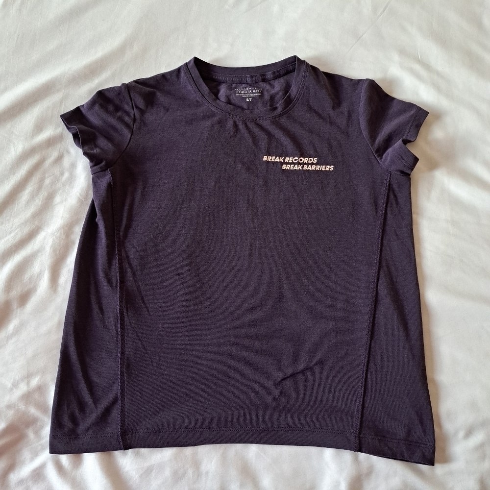 Athleta Girl size 7 Allyson Felix Collection top dark purple